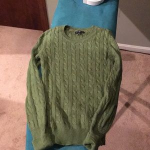 Olive green Gap cable knit sweater